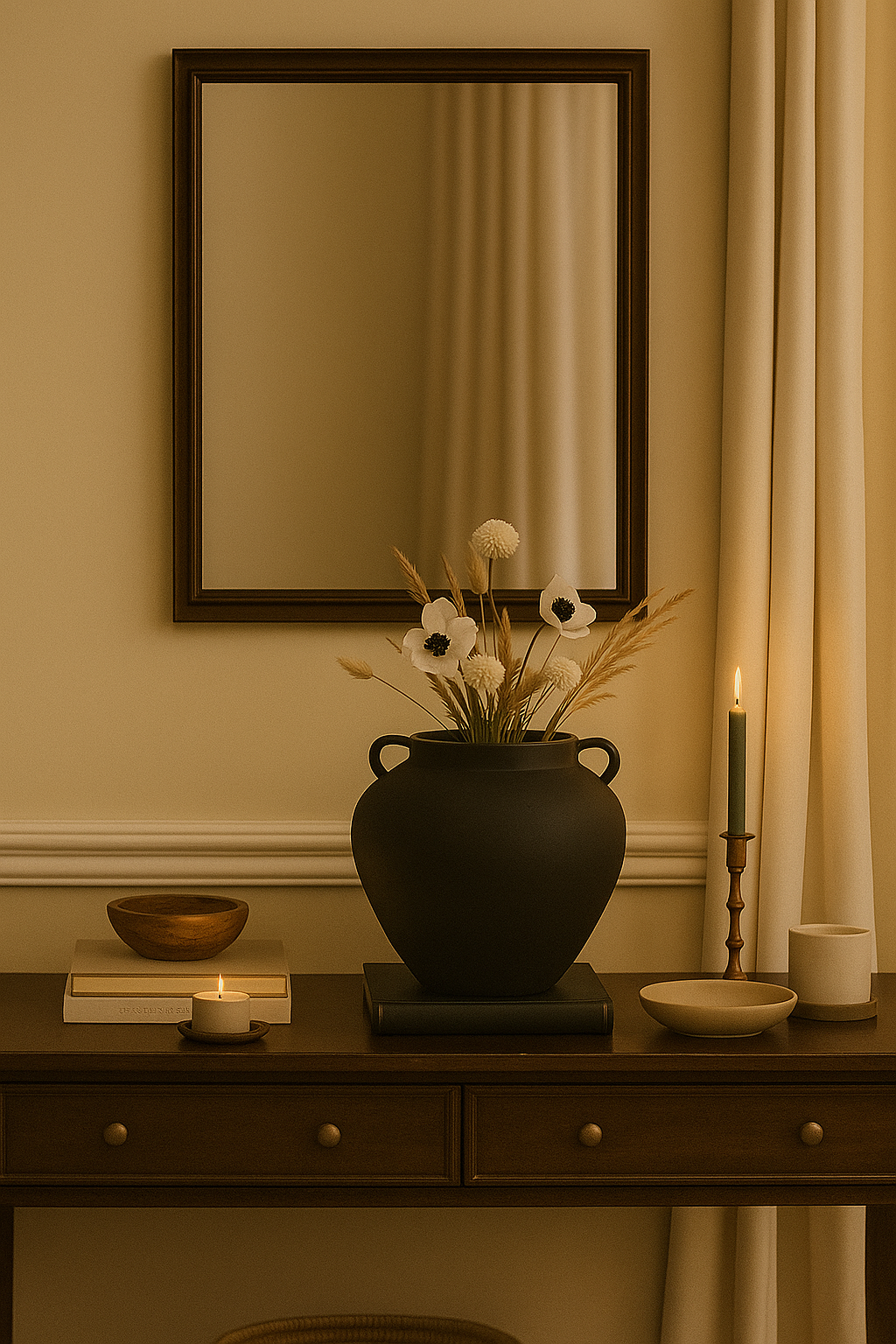Noir Haven Handled Vase
