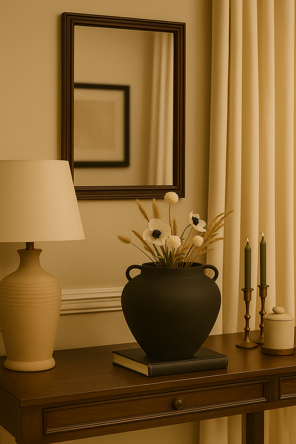 Noir Haven Handled Vase