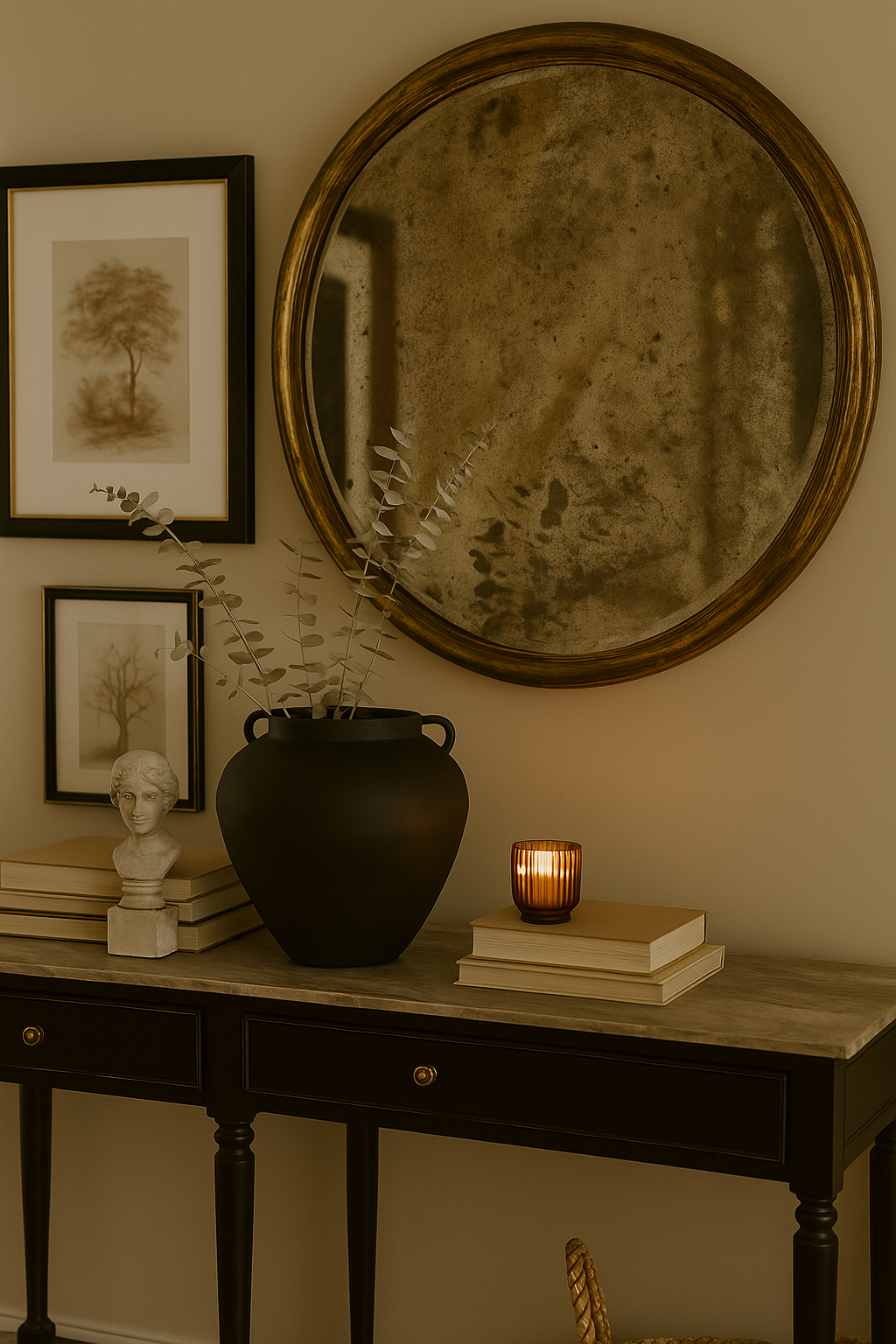 Noir Haven Handled Vase