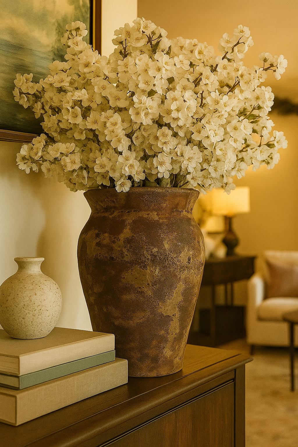 Volcanic Echo Textured Stoneware Vase