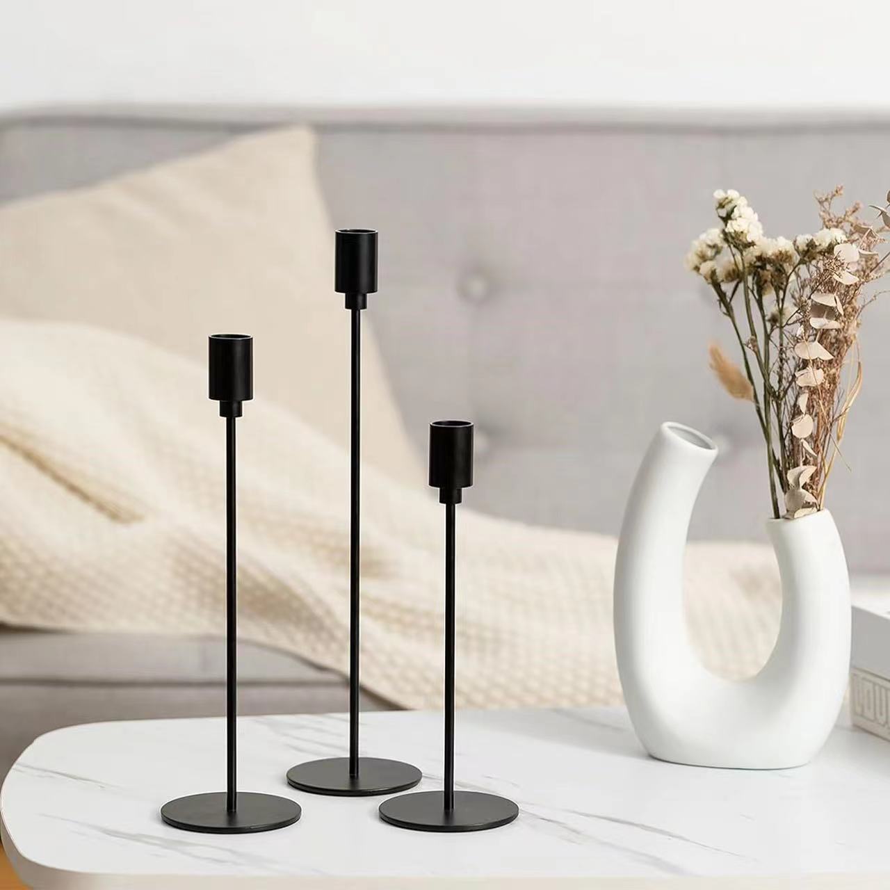 Gilded Stem Candle Holder