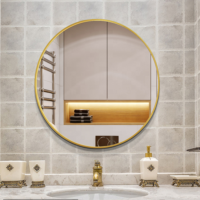 Noir Halo Round Wall Mirror