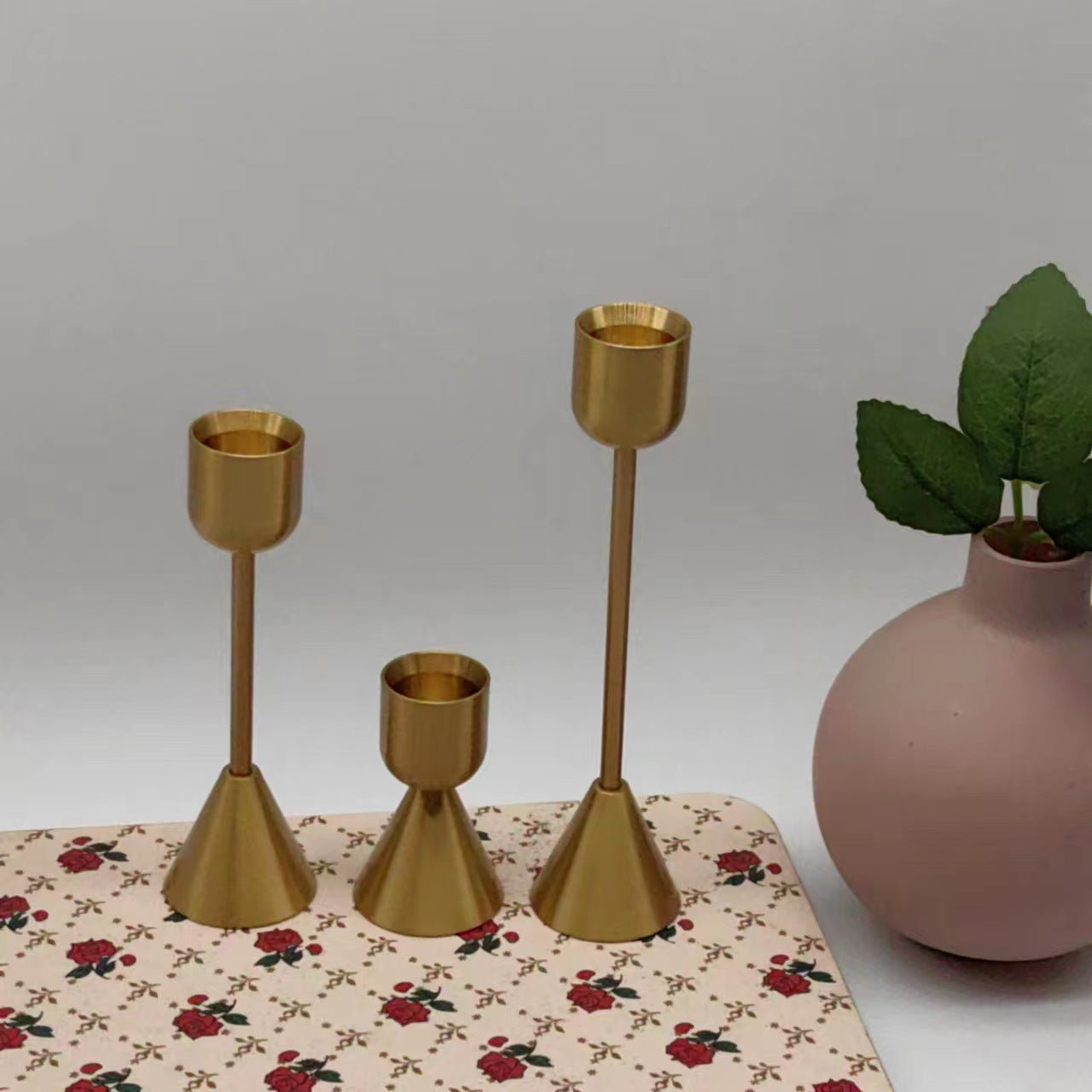 Royal Ember Brass Candle Holder