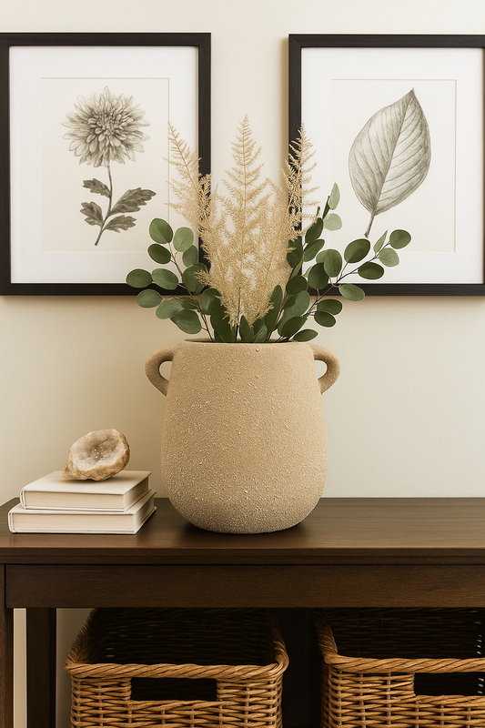 Earthen Embrace Handled Vase