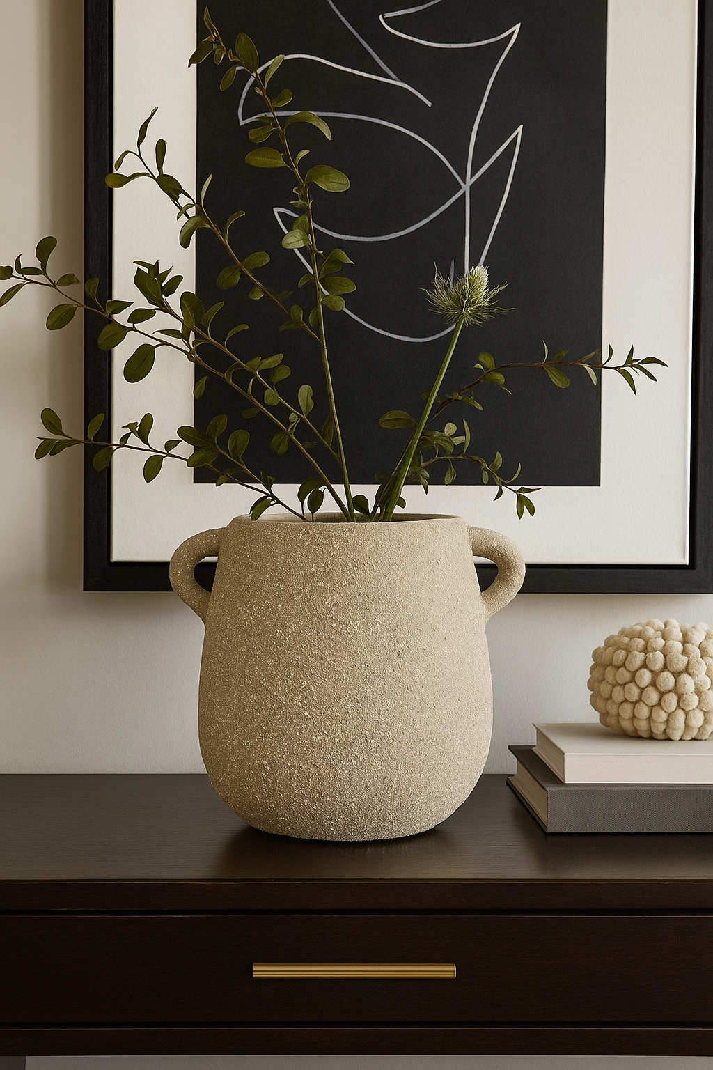 Earthen Embrace Handled Vase