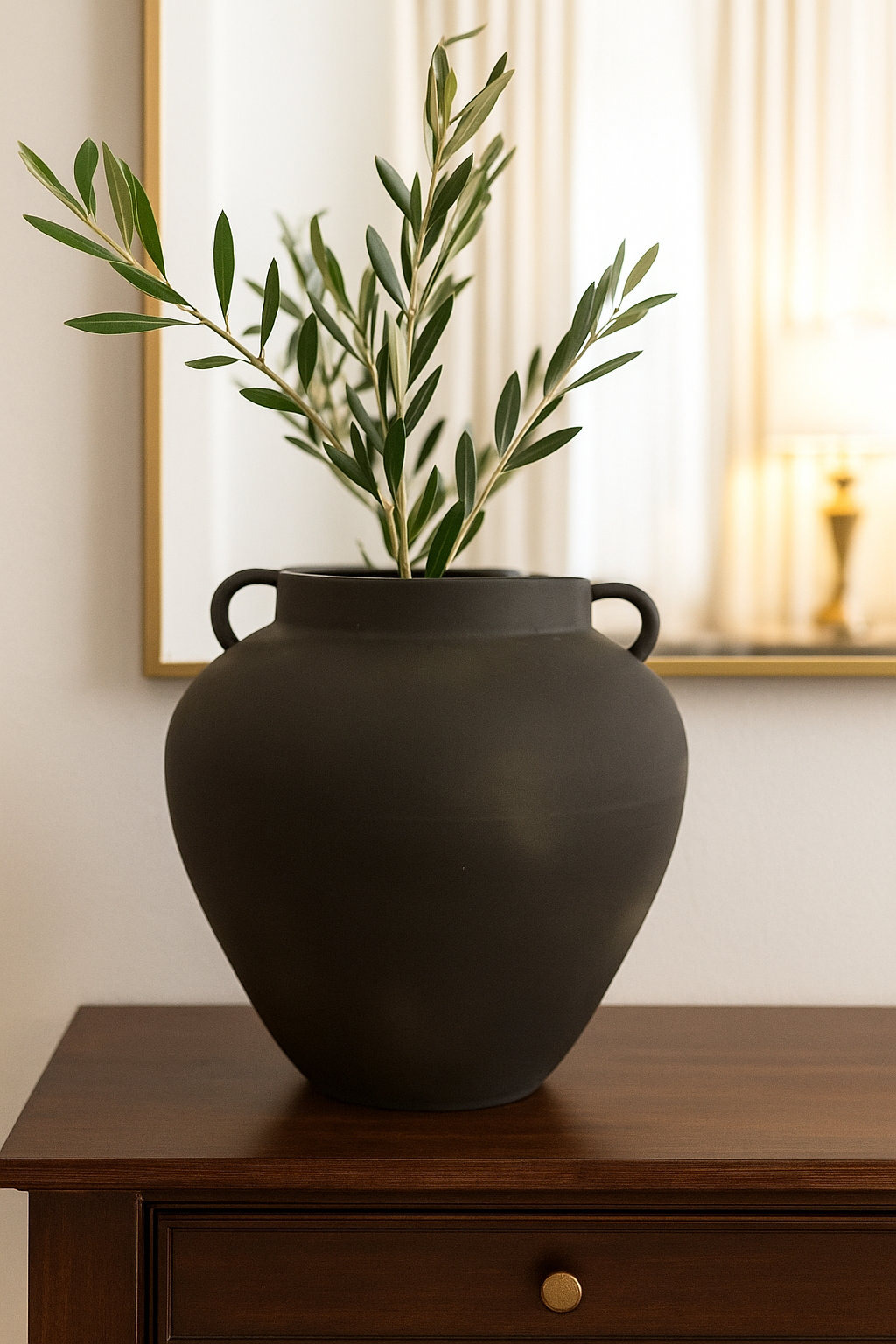 Noir Haven Handled Vase
