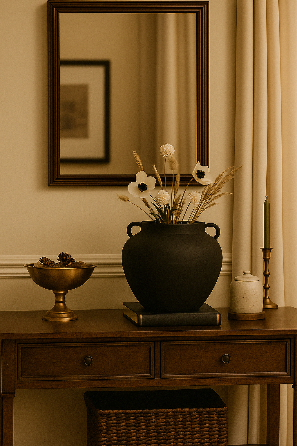 Noir Haven Handled Vase