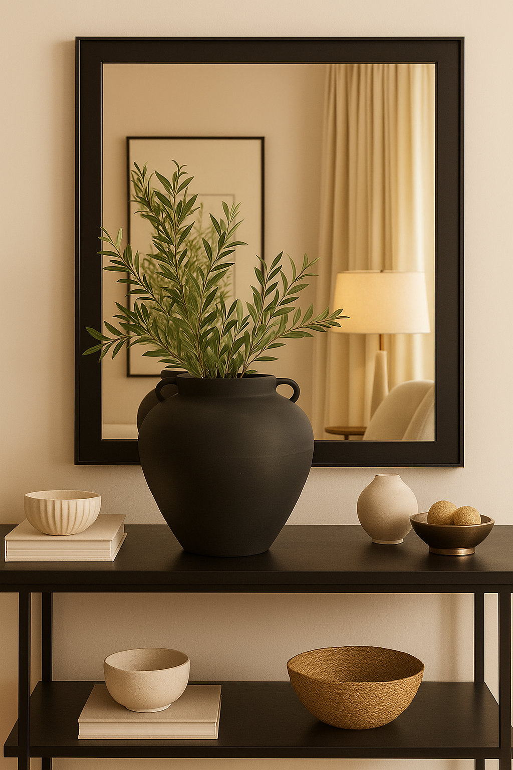 Noir Haven Handled Vase