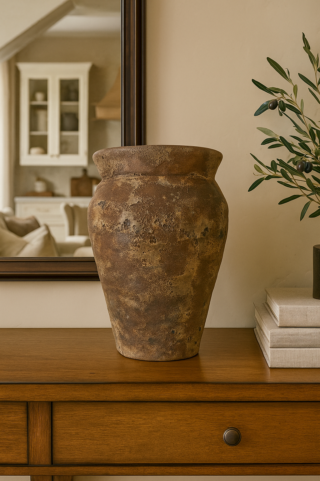 Volcanic Echo Textured Stoneware Vase
