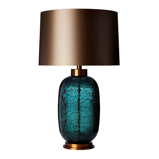 Emerald Muse Glass Table Lamp