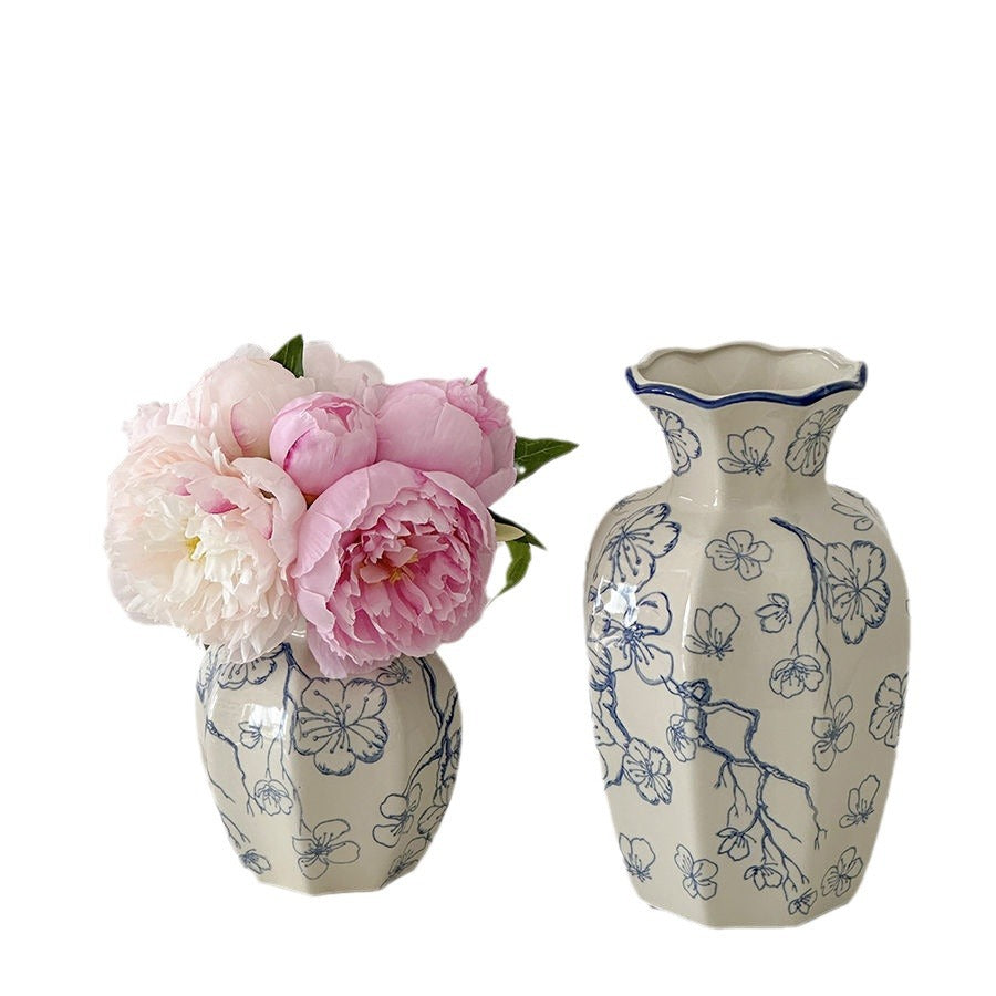 Peony Reverence Blue & White Porcelain