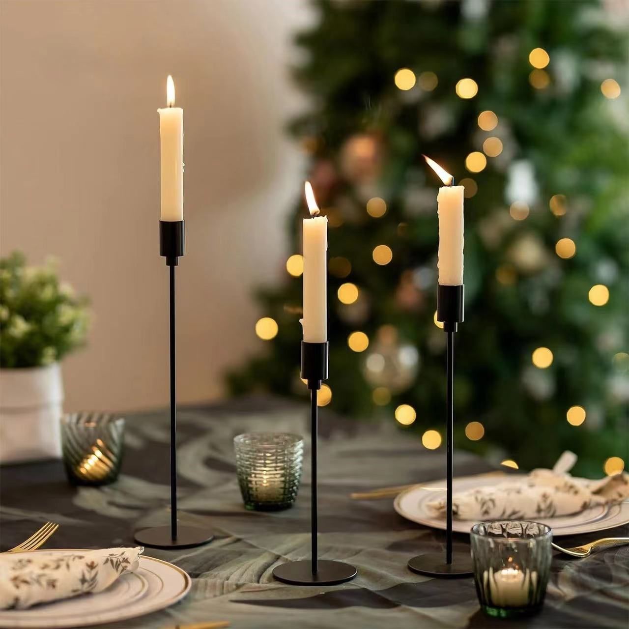 Gilded Stem Candle Holder