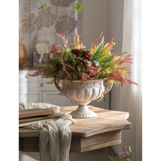 Vintage Bloom Metal Flower Vase